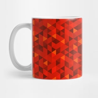 isometric red triangles in hexagon Mug